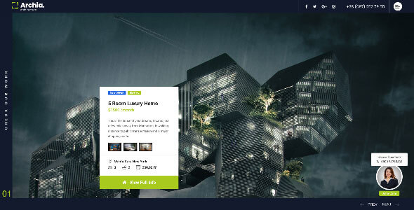 Archia WordPress Template for Free